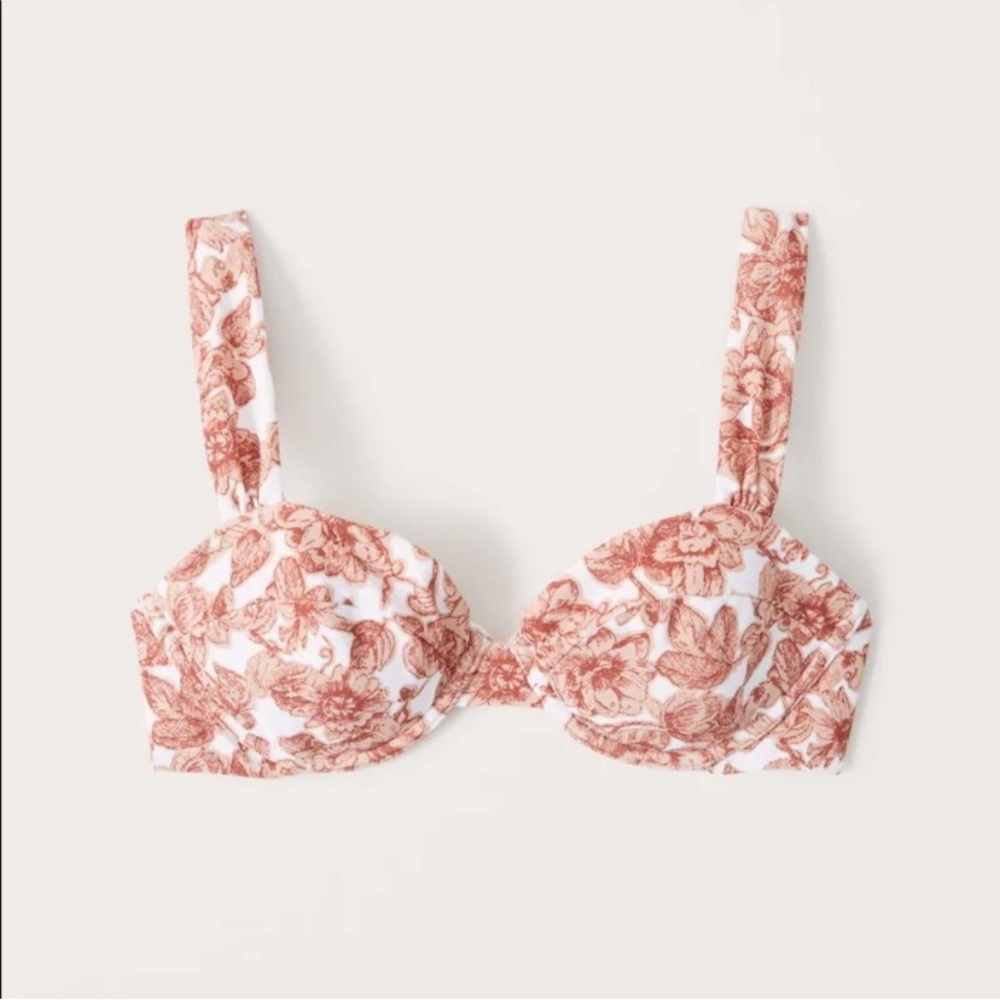 Abercrombie Wide Strap Patterned Bikini Top